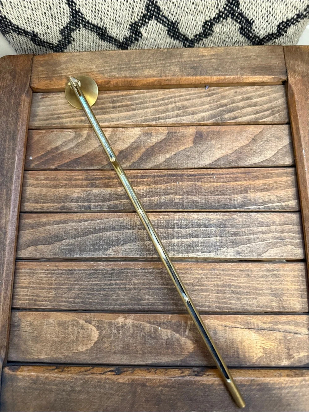 Vintage Brass Long Handle Candle Snuffer Wick Trimmer Antique Decor